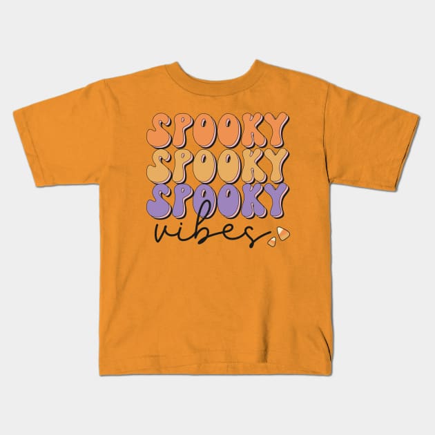 Spooky Spooky Spooky vibes Kids T-Shirt by Erin Decker Creative